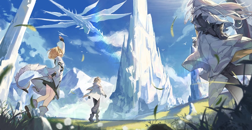 vice, carleen, navigator, and soroz (alchemy stars) drawn by mo_ying_yu