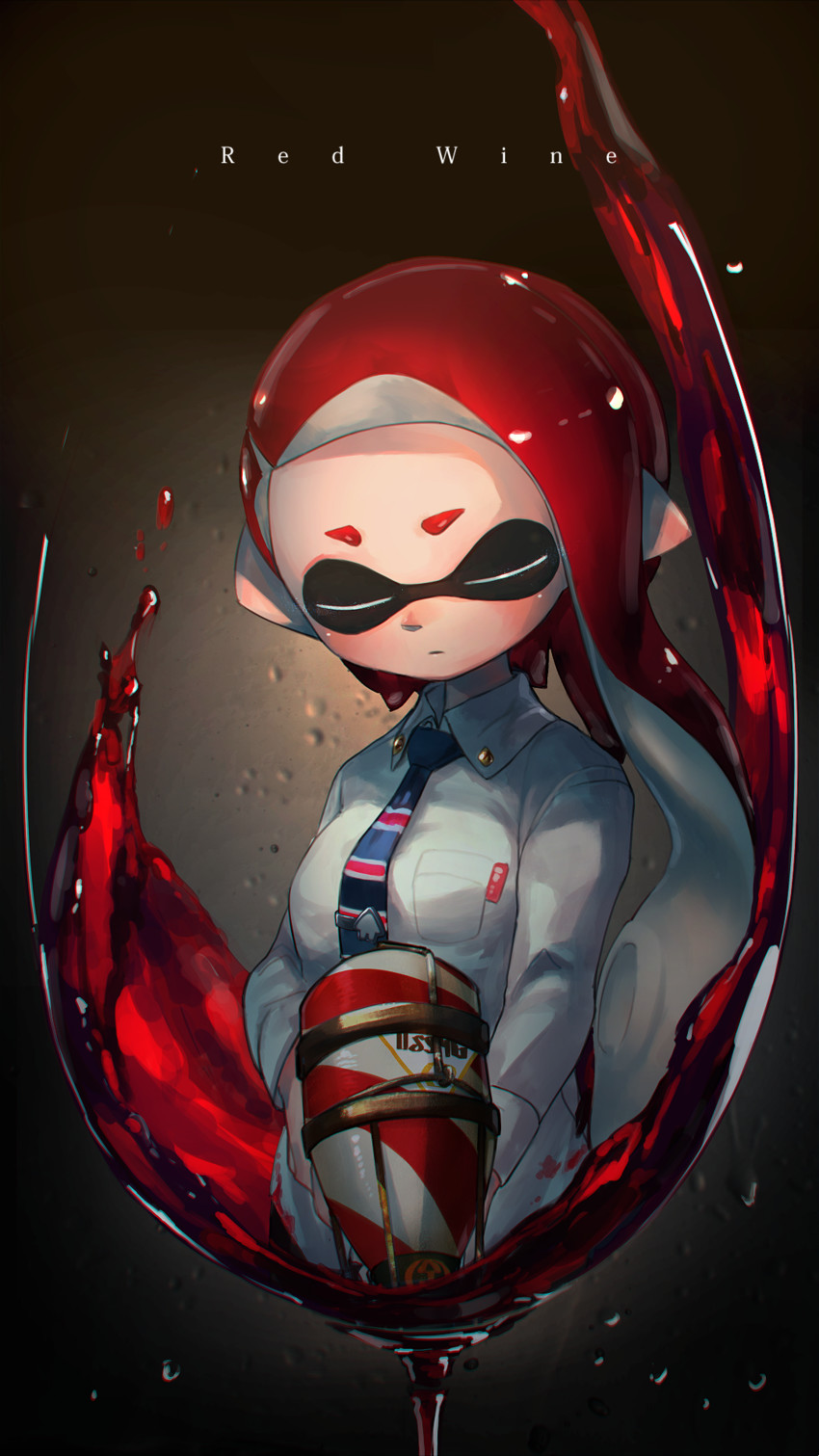 inkling player character and inkling girl (splatoon and 1 more) drawn by kashu_(hizake)
