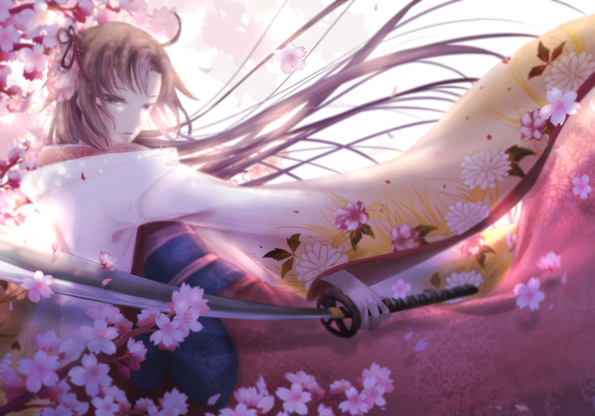 ryougi shiki (fate and 2 more) drawn by ajun