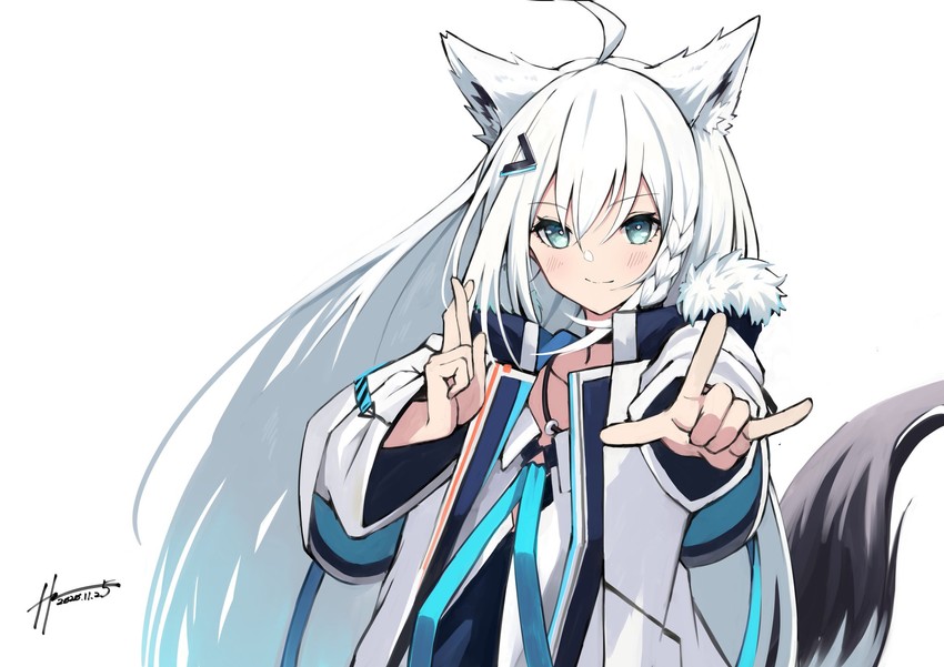 shirakami fubuki (hololive and 1 more) drawn by hz_(helu_2)