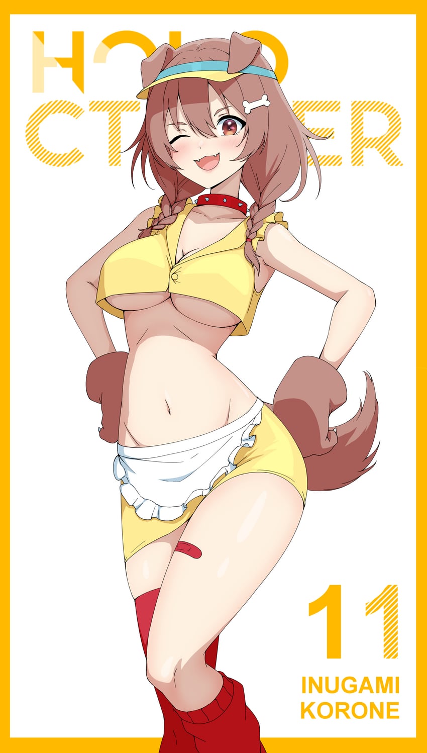 inugami korone (hololive and 1 more) drawn by daydarion