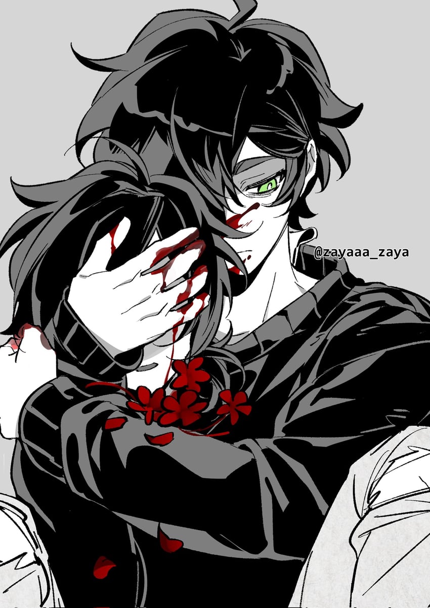 ashley graves and andrew graves (the coffin of andy and leyley) drawn by zayaaa_zaya