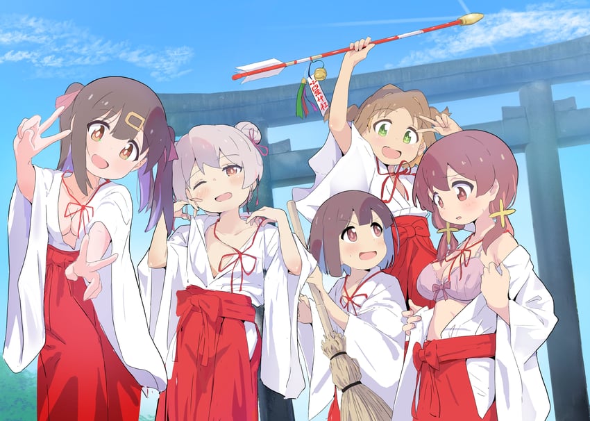 oyama mahiro, oyama mihari, hozuki momiji, oka asahi, and murosaki miyo (onii-chan wa oshimai!) drawn by murairamuraiari