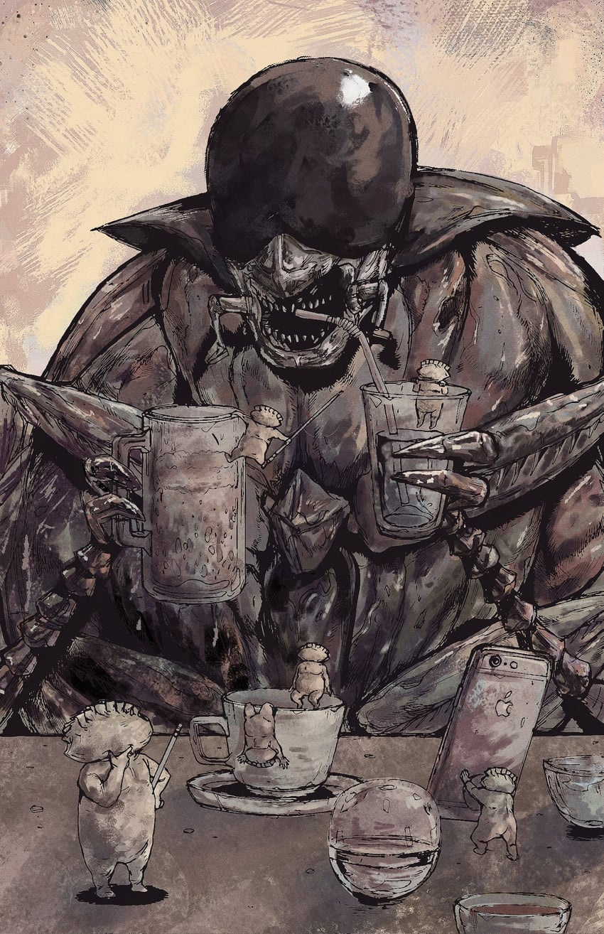 gyoza man and johnson (dorohedoro and 1 more) drawn by eliasdessin and q._hayashida