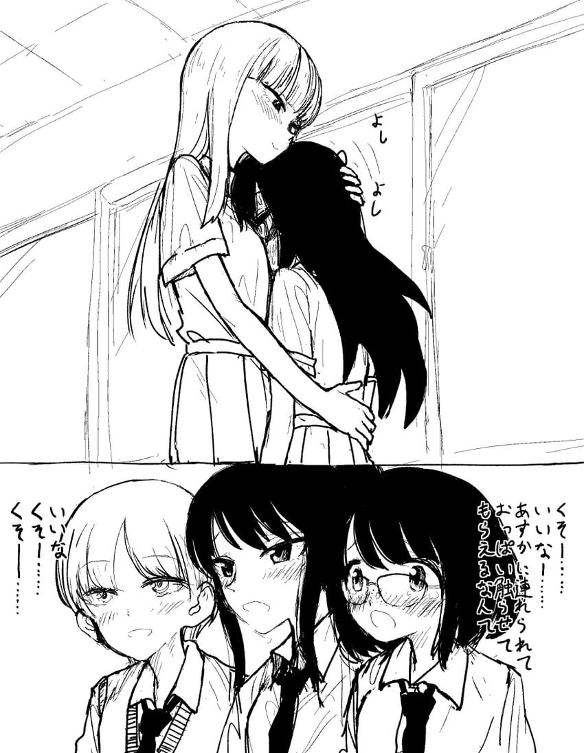 kuroki tomoko, katou asuka, sasaki fuuka, narita miho, and kusunoki kaho (watashi ga motenai no wa dou kangaetemo omaera ga warui!) drawn by agagaga_(nagayama)