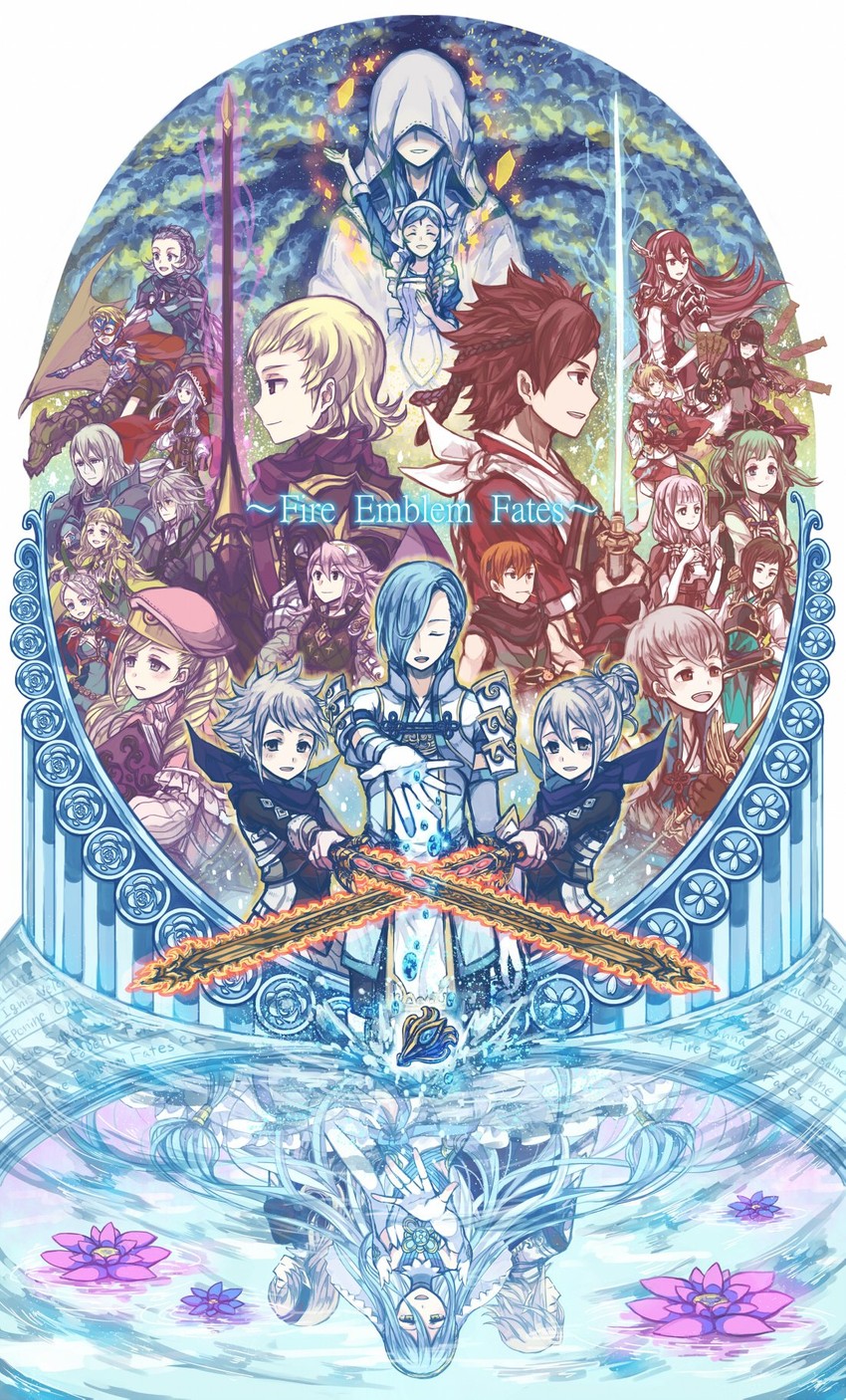 female corrin, azura, male corrin, nina, ophelia, and 21 more (fire emblem and 1 more) drawn by mena_(suzunoki)