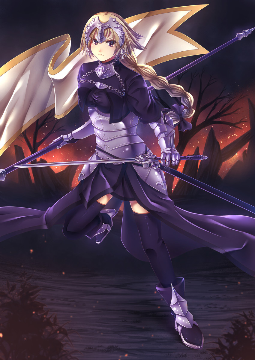 jeanne d'arc (fate and 1 more) drawn by zephx
