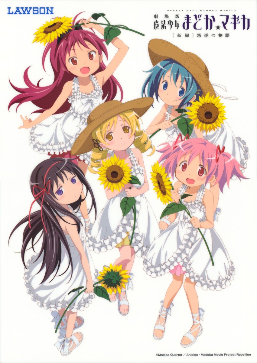 akemi homura, kaname madoka, miki sayaka, sakura kyoko, and tomoe mami (mahou shoujo madoka magica and 2 more)