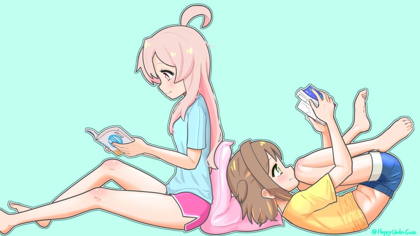 oyama mahiro and oka asahi (onii-chan wa oshimai!) drawn by happyundergate