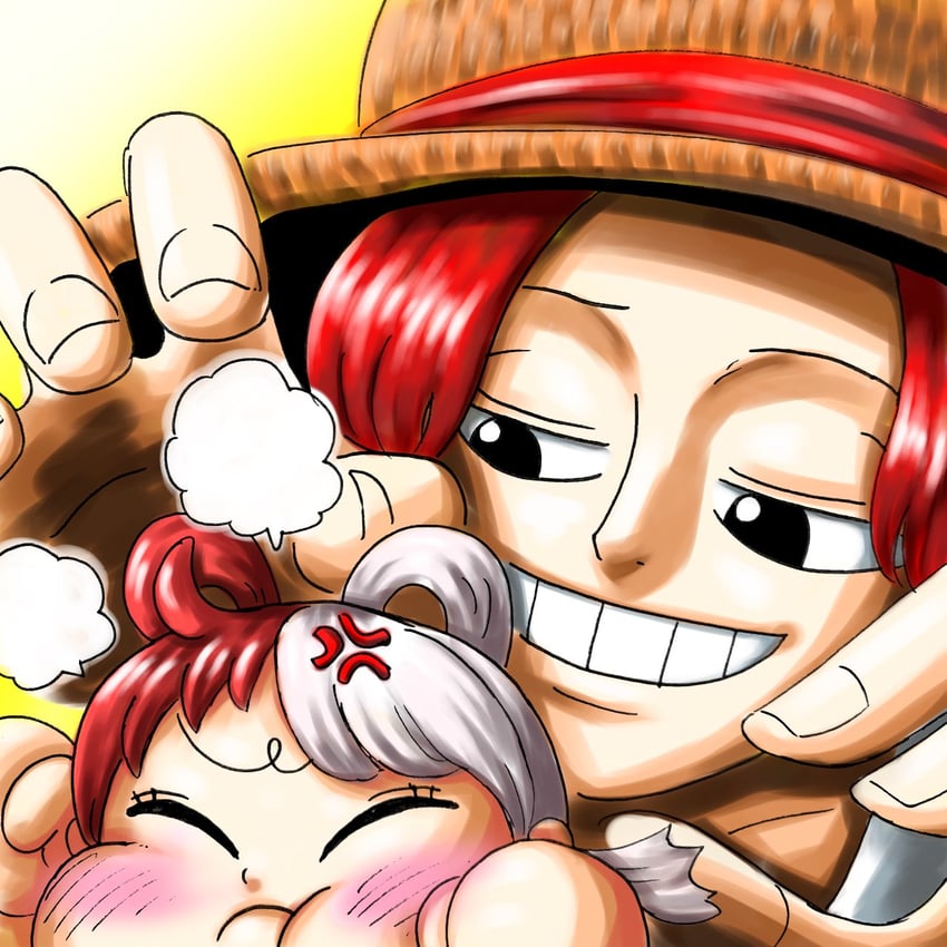 uta and shanks (one piece and 1 more) drawn by daichan_op