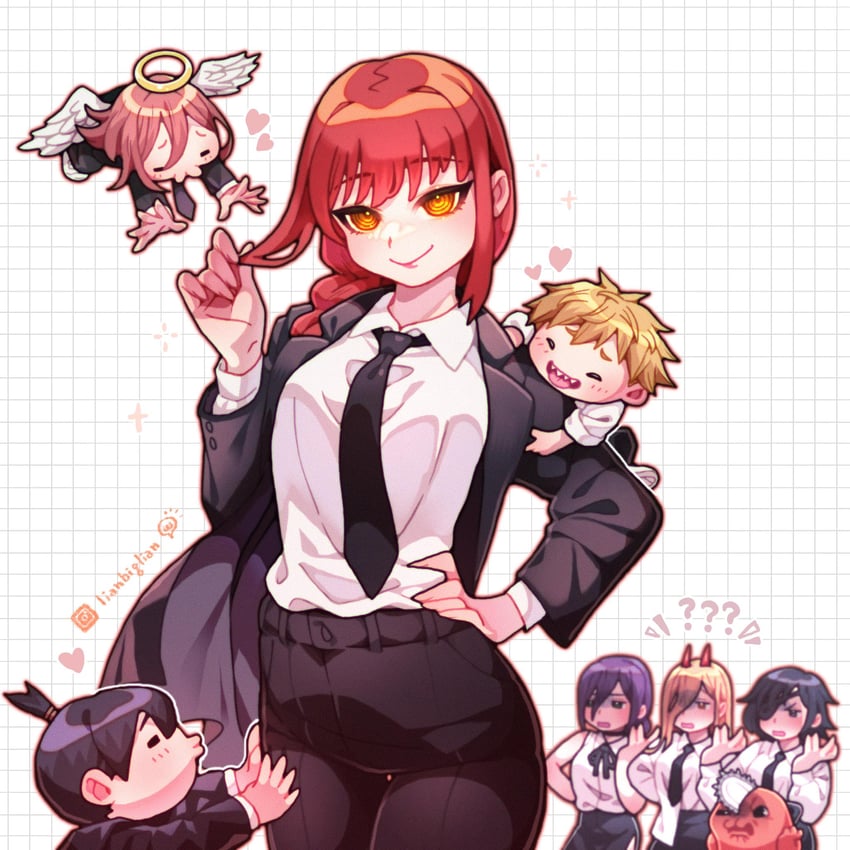 makima, power, denji, reze, hayakawa aki, and 3 more (chainsaw man) drawn by lianbiglian