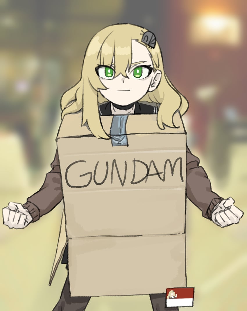 matangomu-chan and cardboard box gundam (original) drawn by matangom