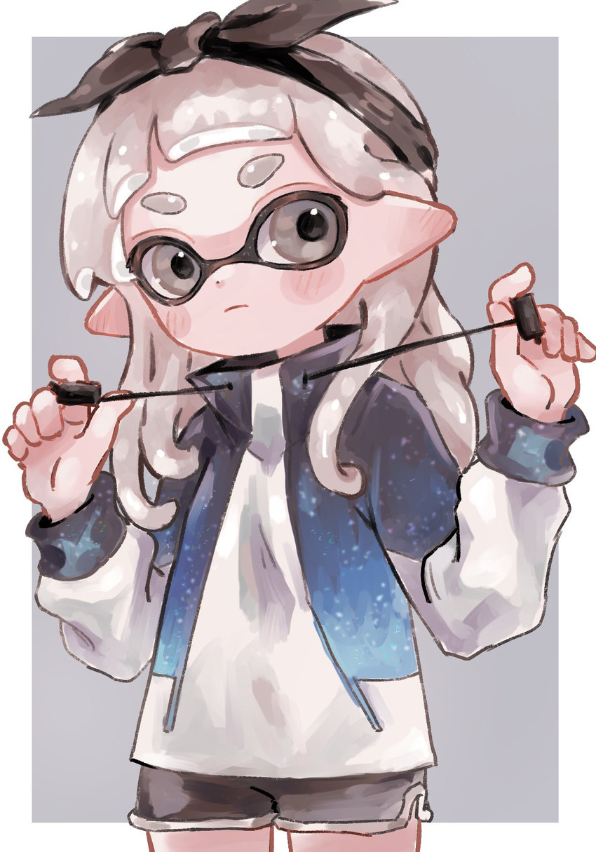 inkling player character and inkling girl (splatoon) drawn by plum0o0