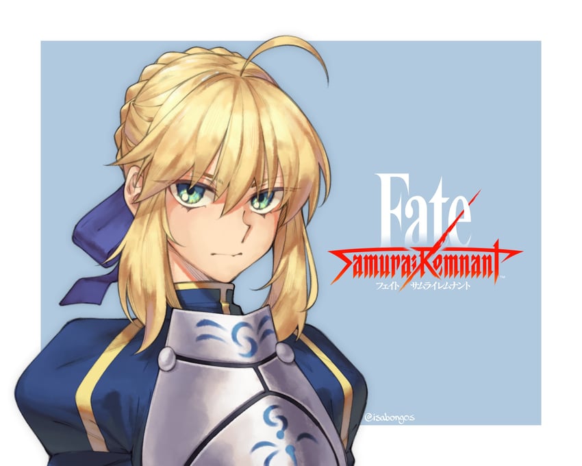 artoria pendragon and saber (fate and 2 more) drawn by isabongos