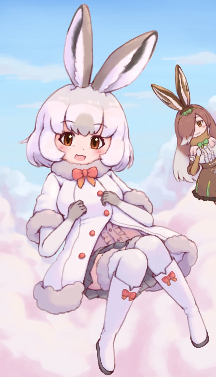 european hare and mountain hare (kemono friends) drawn by zzz_ansh