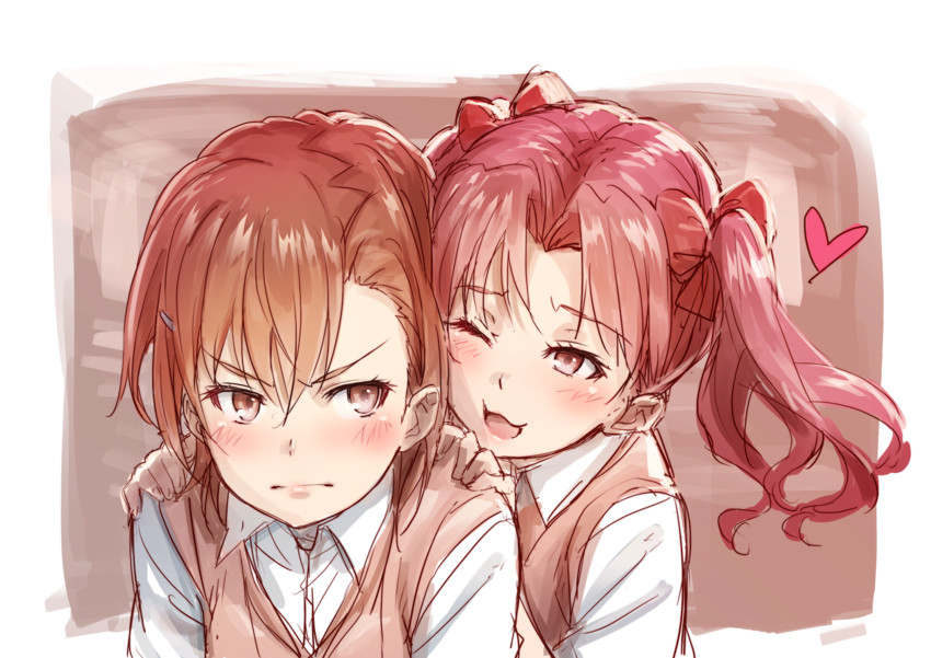 misaka mikoto and shirai kuroko (toaru majutsu no index and 1 more) drawn by isshi_pyuma