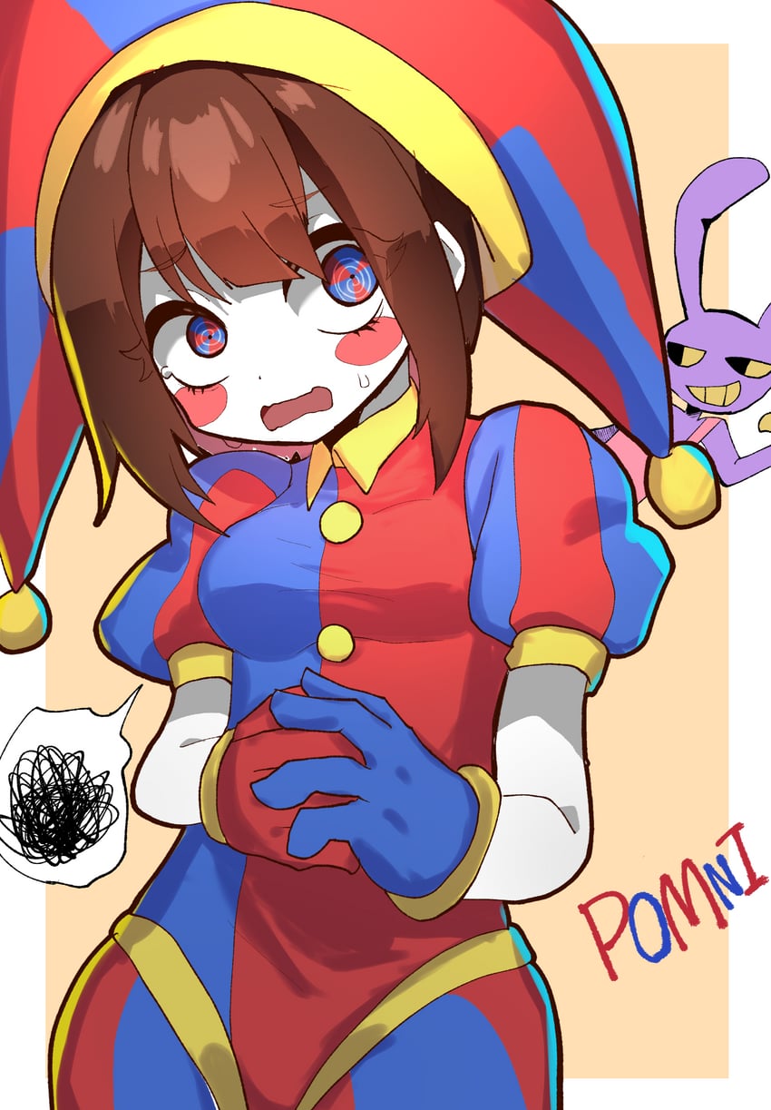 pomni and jax (the amazing digital circus) drawn by user_hzja2454