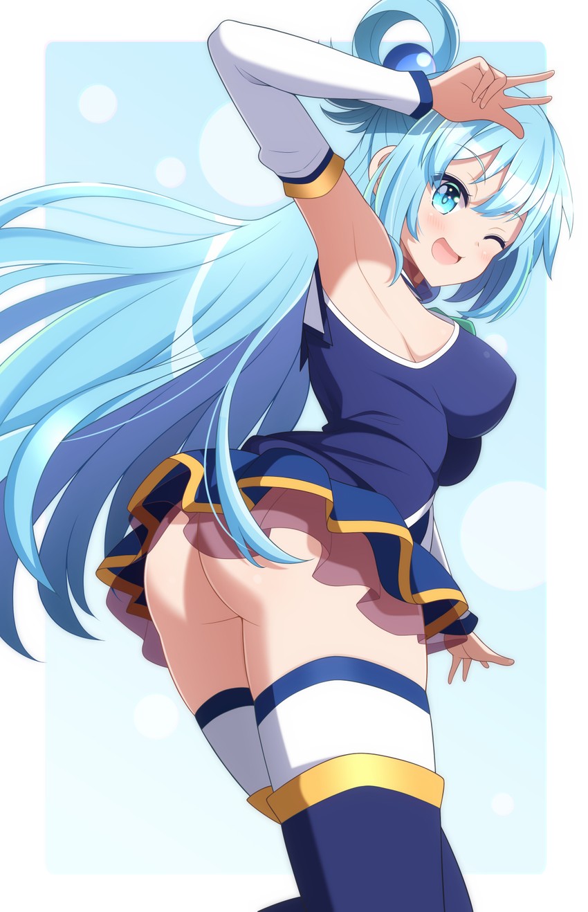 aqua (kono subarashii sekai ni shukufuku wo!) drawn by bunny1219