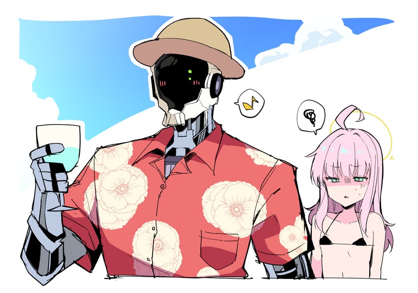 kaya and kaiser pmc general (blue archive) drawn by himiya_jouzu