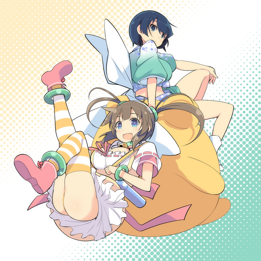 yozakura and minori (senran kagura and 1 more) drawn by sch