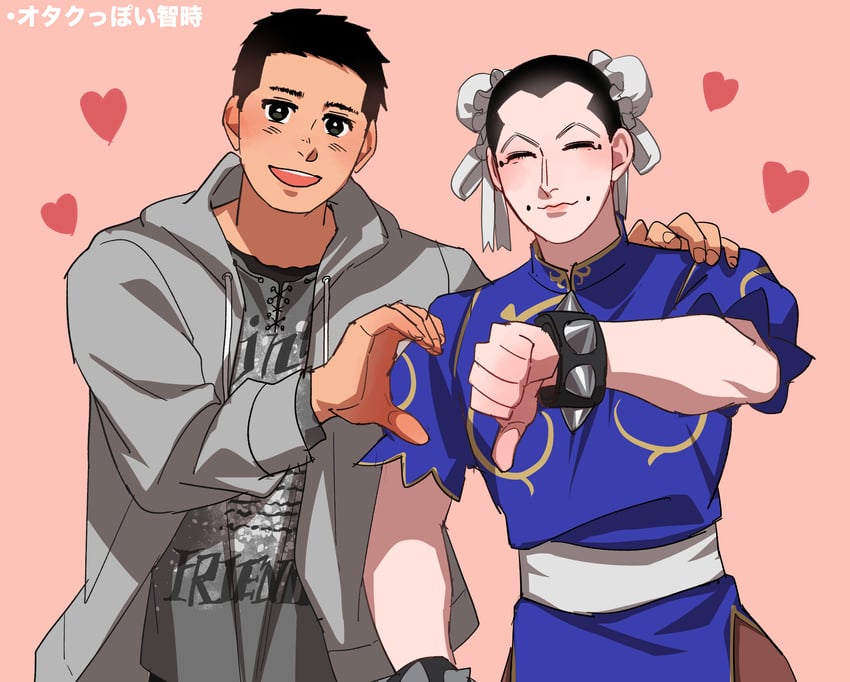 chun-li, usami tokishige, and takagi tomoharu (street fighter and 1 more) drawn by reman_kamuy