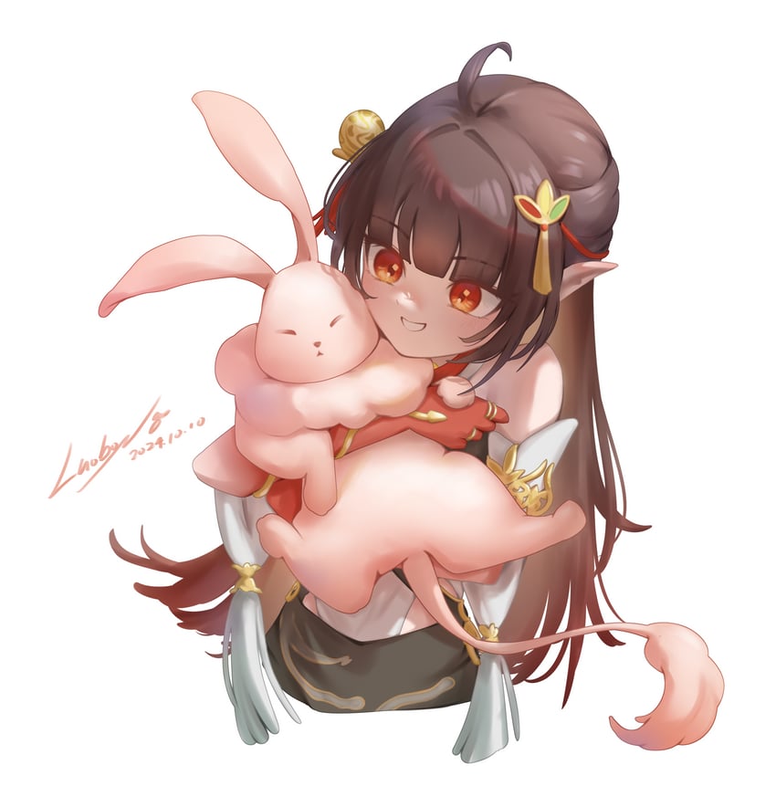 lingsha and fuyuan (honkai and 1 more) drawn by luoboni_3571