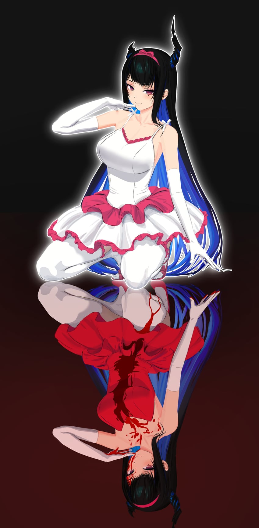 nerissa ravencroft and kirigoe mima (hololive and 2 more) drawn by yokasparetime