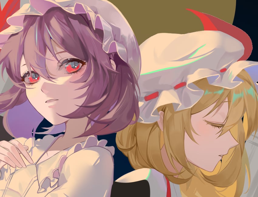 remilia scarlet and flandre scarlet (touhou) drawn by zhiming_shang