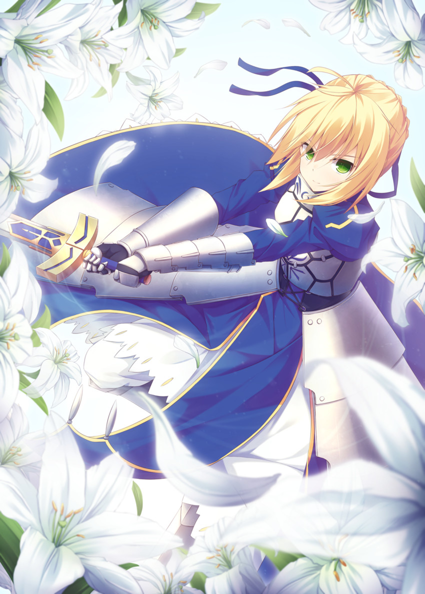 artoria pendragon and saber (fate and 1 more) drawn by nagishiro_mito