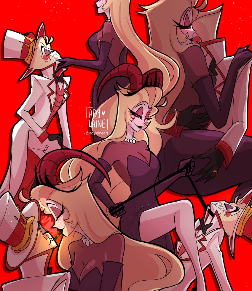 lucifer morningstar and lilith (hazbin hotel) drawn by adylaineart