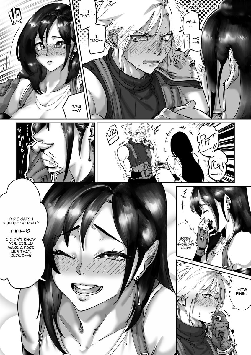 tifa lockhart and cloud strife (final fantasy and 1 more) drawn by aarokira