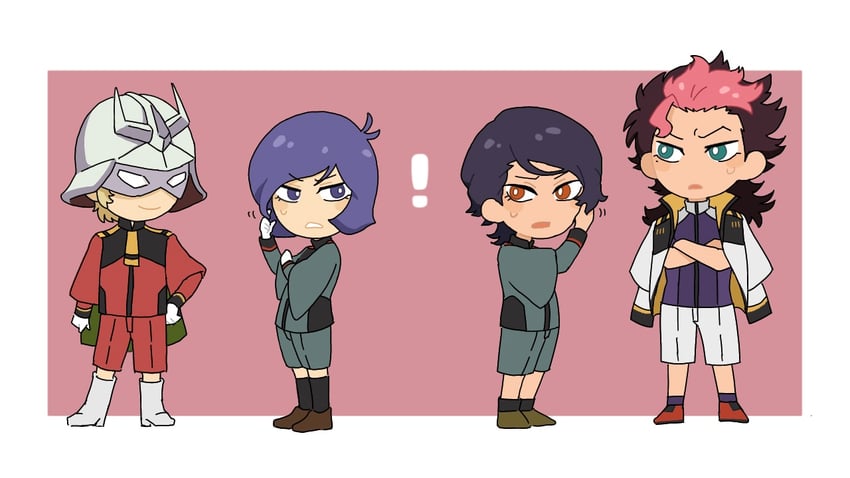char aznable, guel jeturk, garma zabi, and lauda neill (gundam and 2 more) drawn by asterisk_(user_fhvp2724)