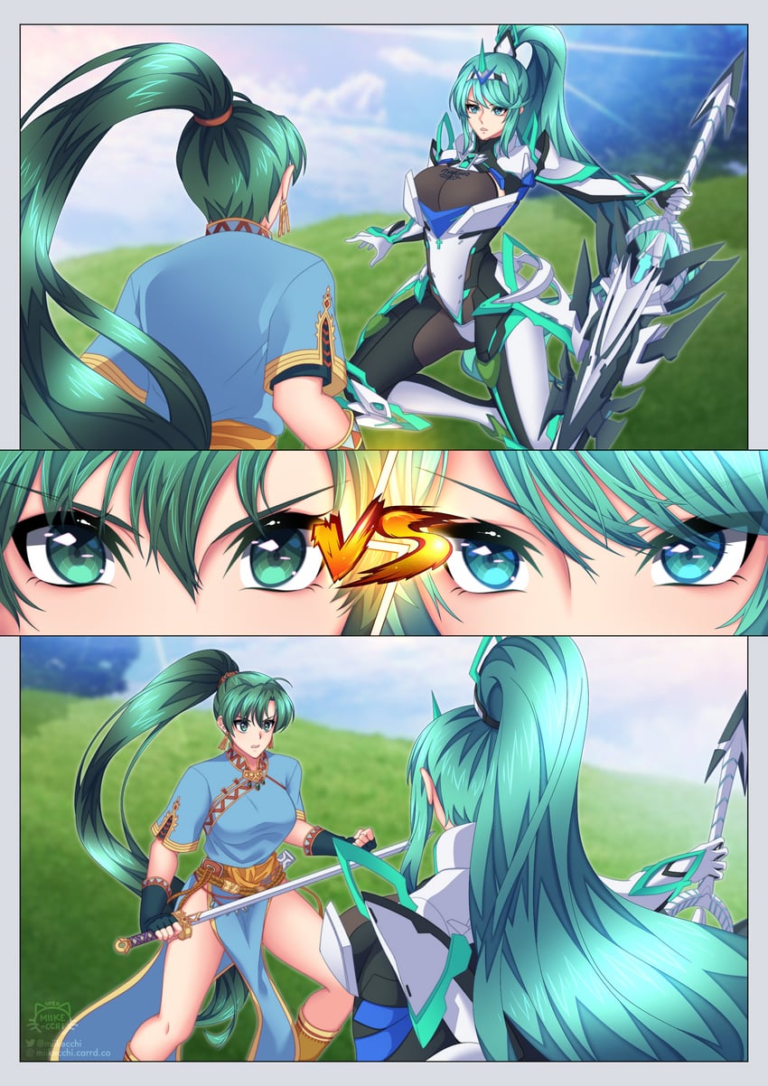 lyn and pneuma (fire emblem and 3 more) drawn by miike-san