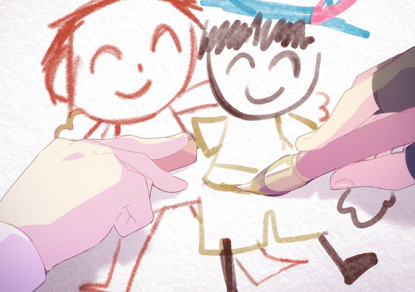sensei, doodle sensei, arona, captain, and tarpan (blue archive and 2 more) drawn by riri_(dgra3272)
