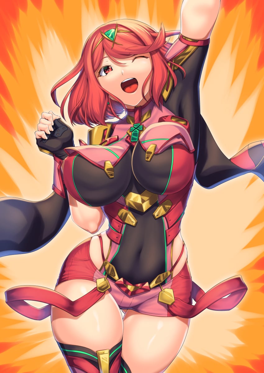 pyra (xenoblade chronicles and 1 more) drawn by yui_sora