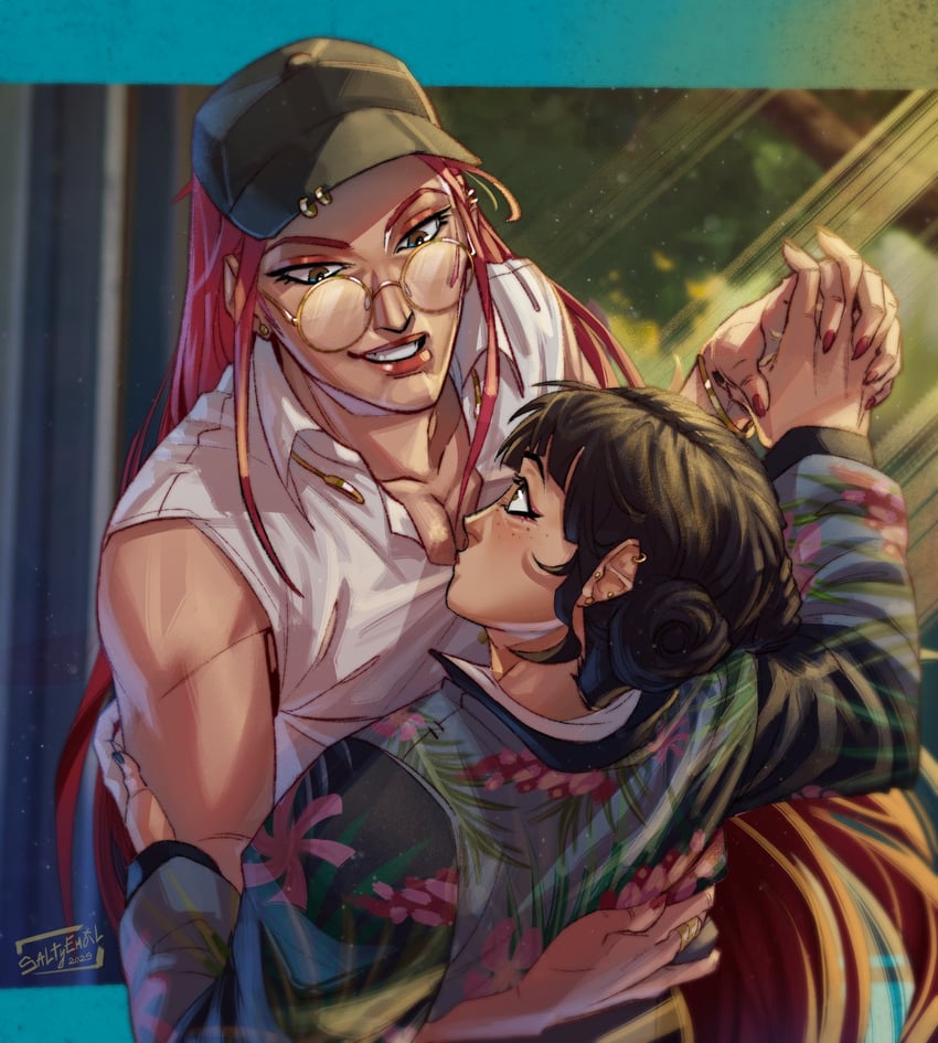 zoey and mira (kpop demon hunters) drawn by saltyemoil