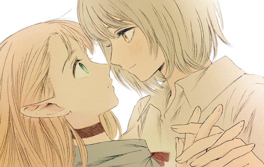 marcille donato and falin touden (dungeon meshi) drawn by frs2