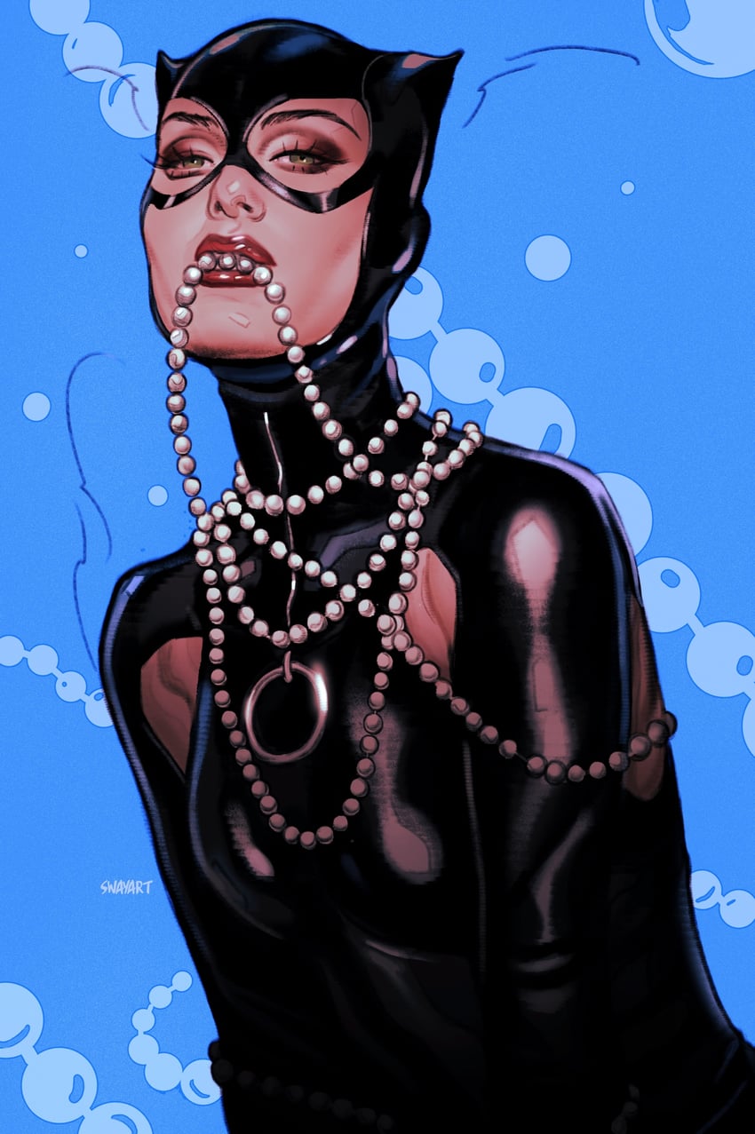 catwoman and selina kyle (dc comics and 1 more) drawn by jswayart