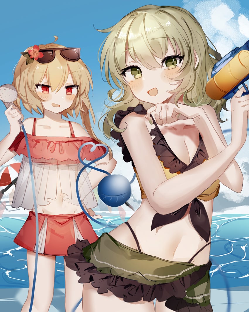 flandre scarlet and komeiji koishi (touhou) drawn by sorani_(kaeru0768)