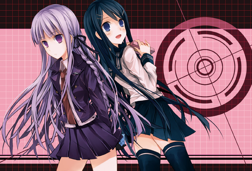 kirigiri kyoko and maizono sayaka (danganronpa and 1 more) drawn by suzushiro_kurumi