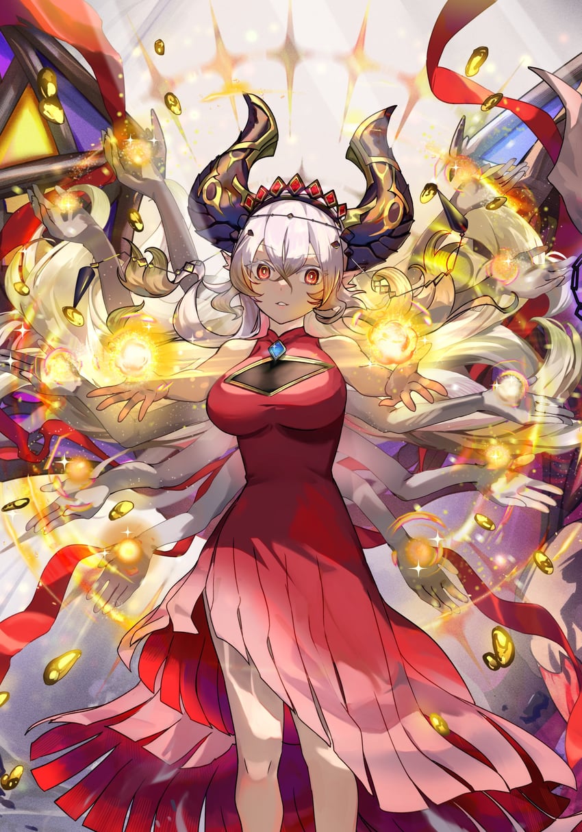 ecclesia and blazing cartesia the virtuous (yu-gi-oh!) drawn by hsin