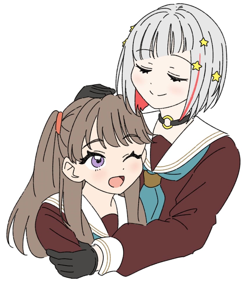 fujishima megumi and yugiri tsuzuri (love live! and 1 more) drawn by llkapital