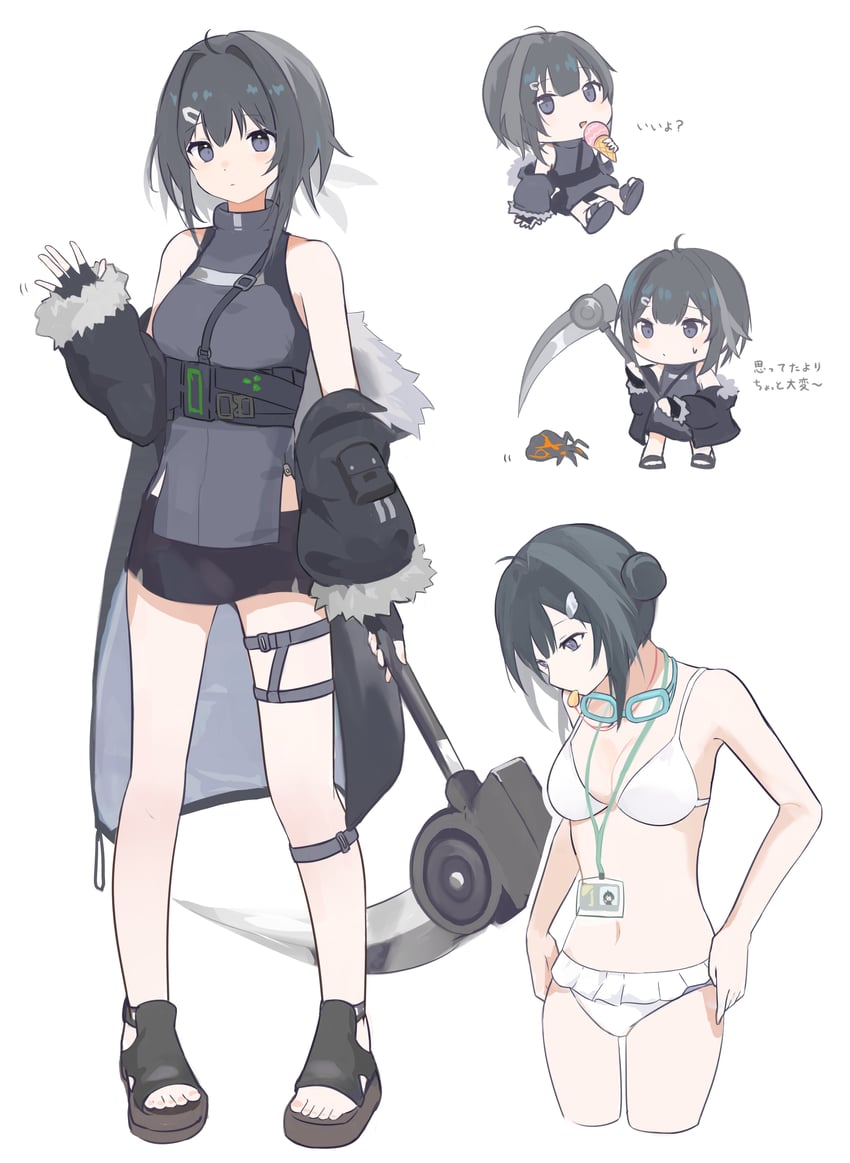 la pluma and originium slug (arknights) drawn by onigiri_noe