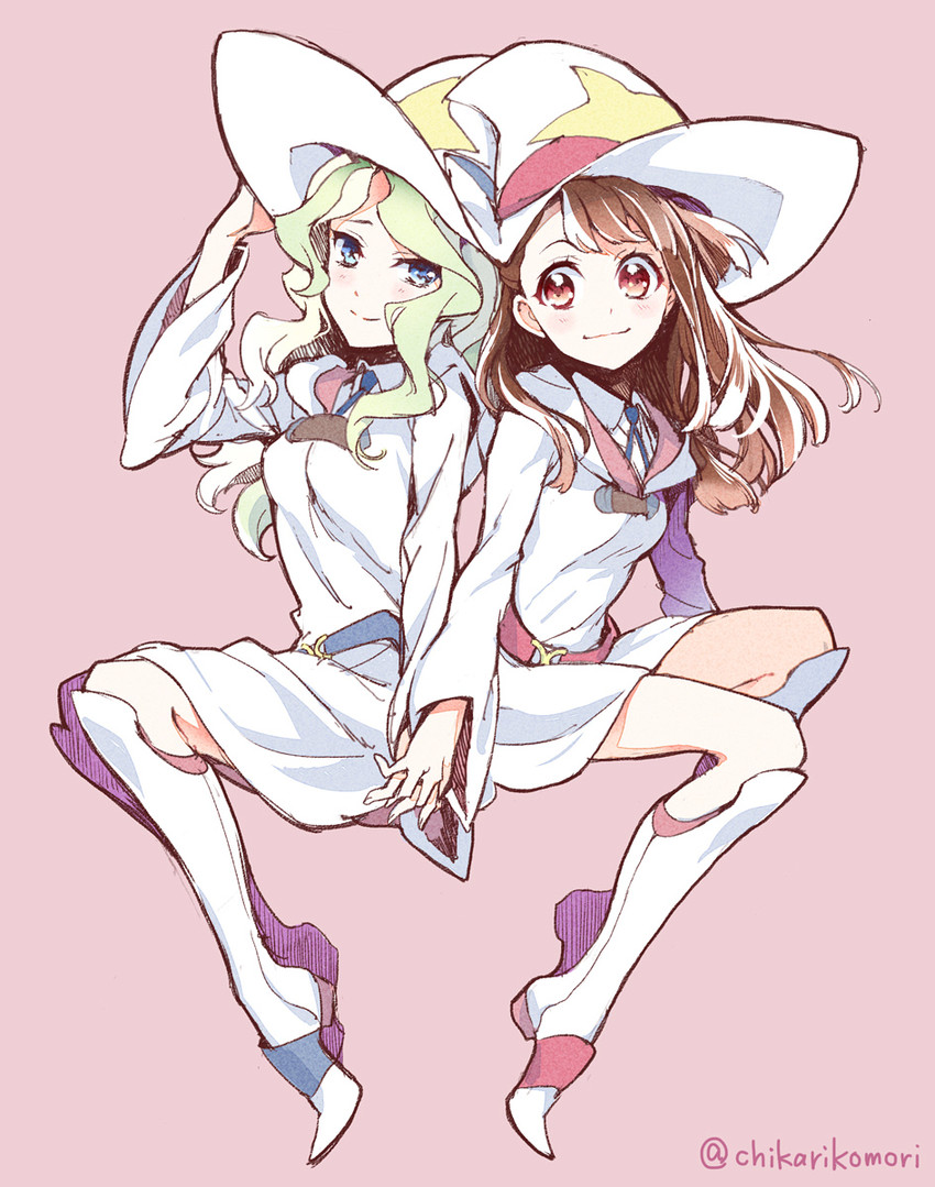 kagari atsuko and diana cavendish (little witch academia) drawn by chikariya