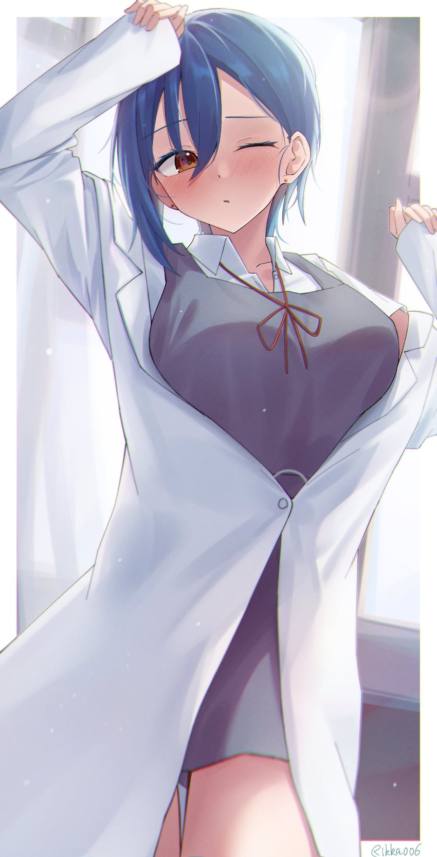wakana shiki (love live! and 1 more) drawn by rikka006