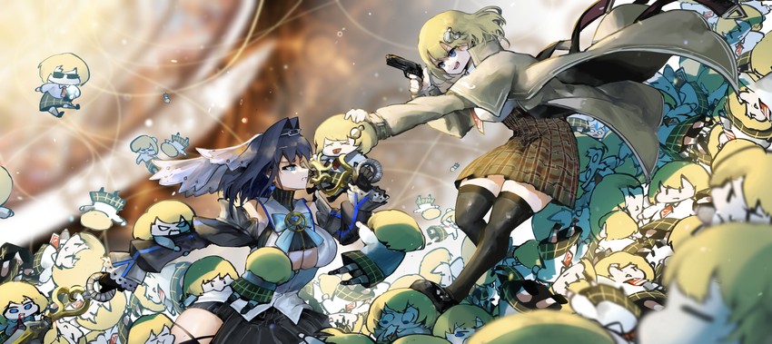 gawr gura, ouro kronii, watson amelia, and smol ame (hololive and 1 more) drawn by vyragami