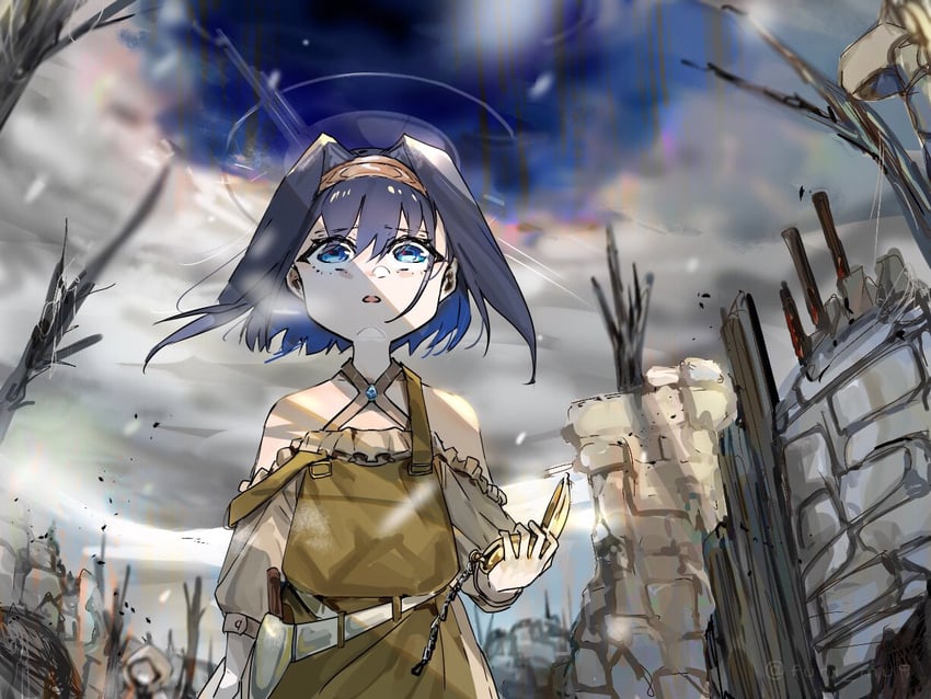 ouro kronii (hololive and 1 more) drawn by funi_mu9