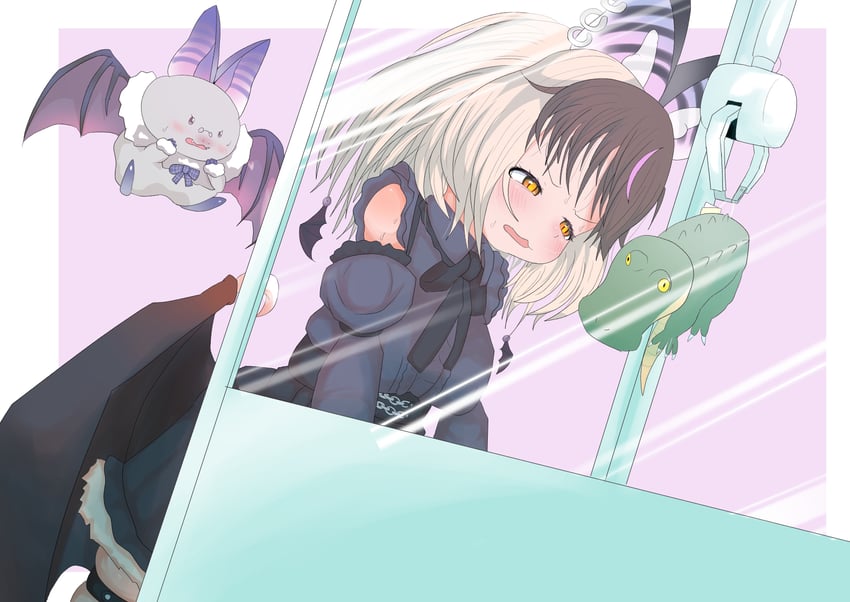 brown long-eared bat and poporu (kemono friends and 1 more) drawn by nekomar_nknk
