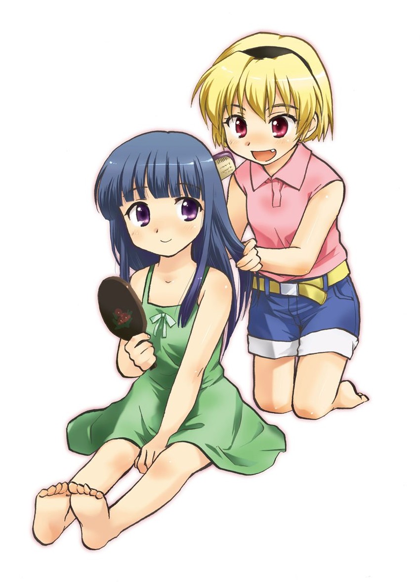 furude rika and houjou satoko (higurashi no naku koro ni) drawn by misaki_juri