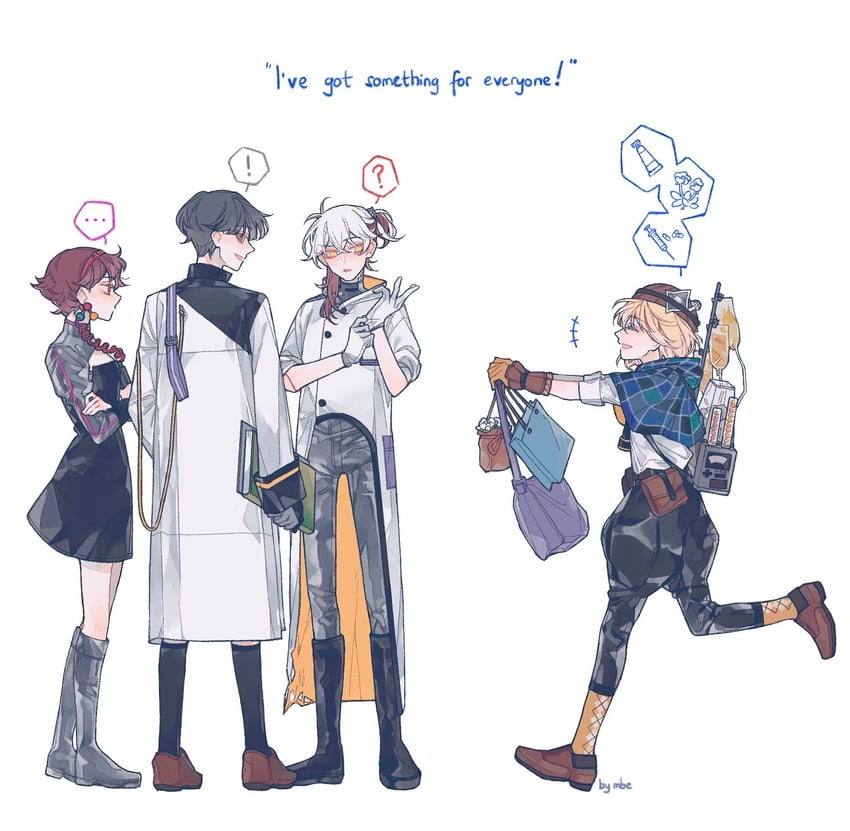 medicine pocket, x, ezra theodore, and mesmer jr. (reverse:1999) drawn by mbembe